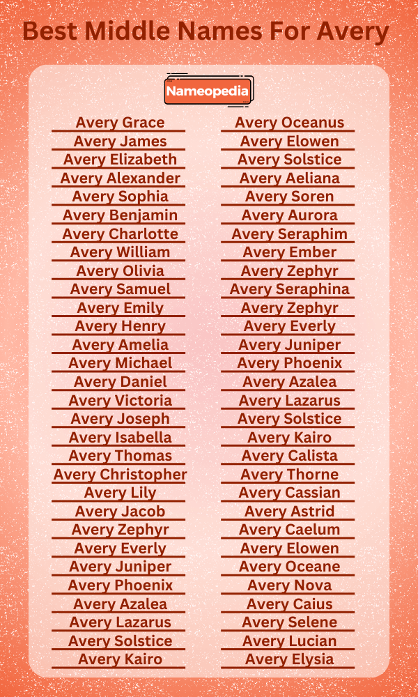 Best Middle Names for Avery