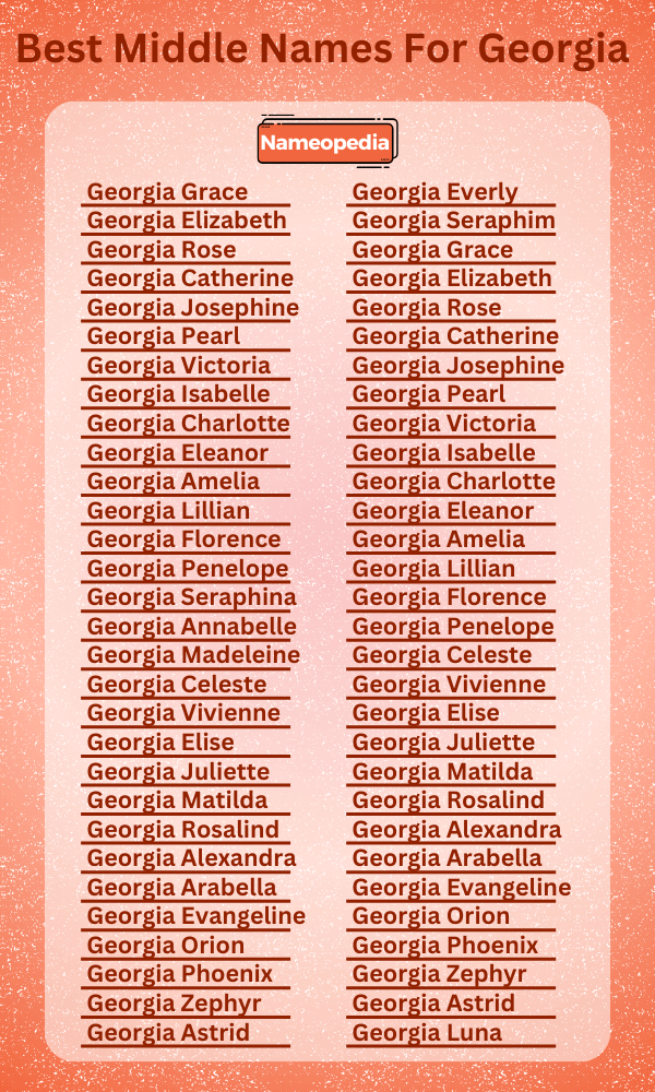 Best Middle Names for Georgia