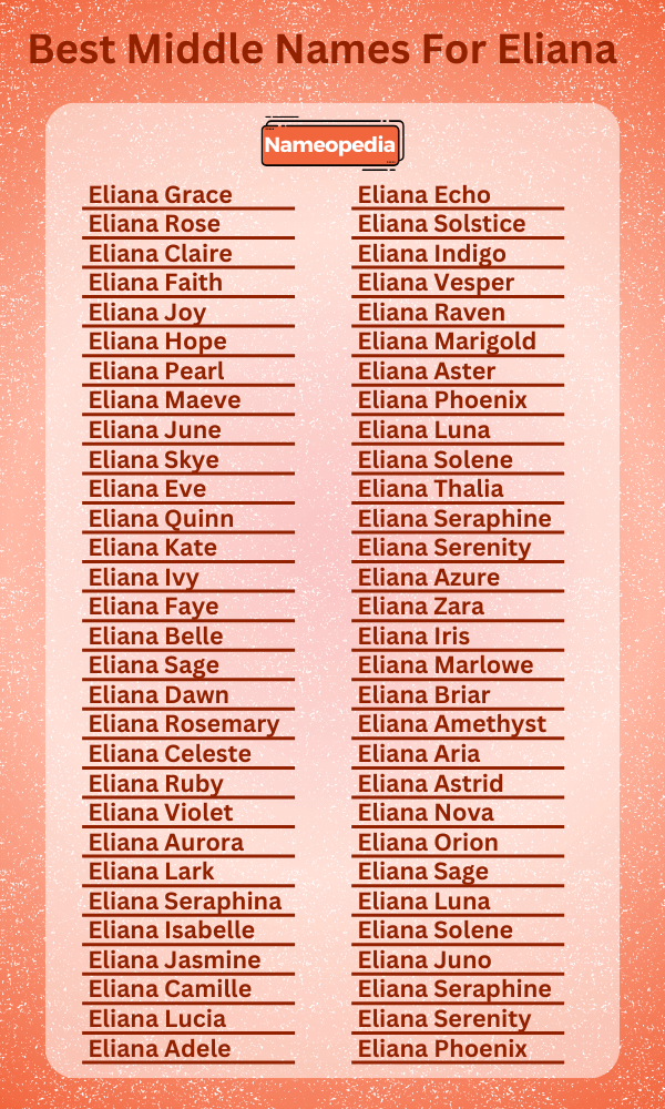 Best Middle Names for Eliana