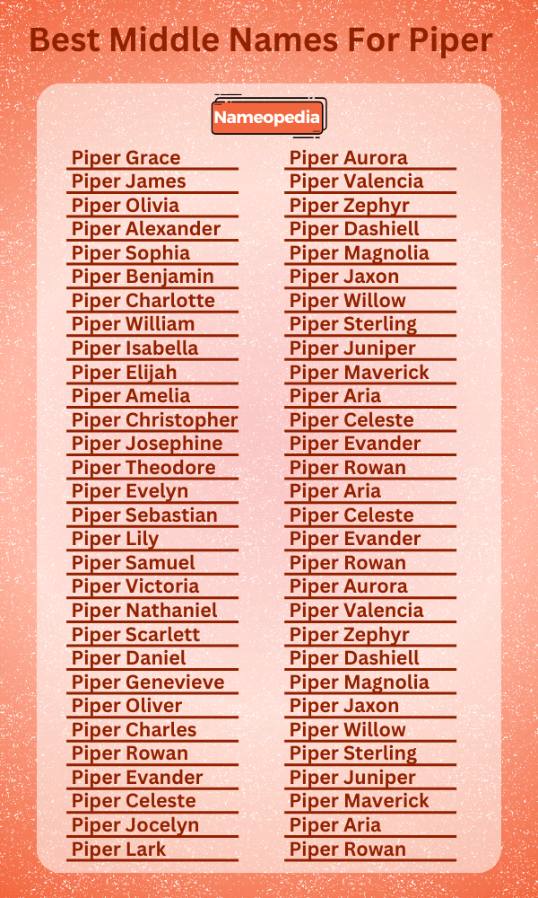 Best Middle Names for Piper
