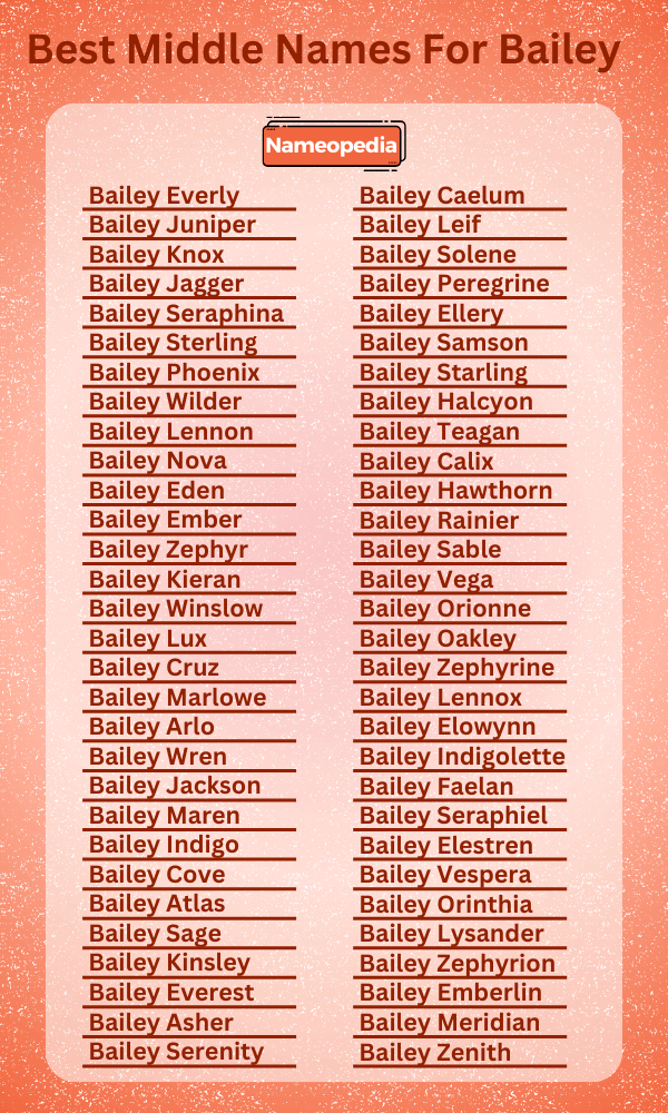 Best Middle Names for Bailey