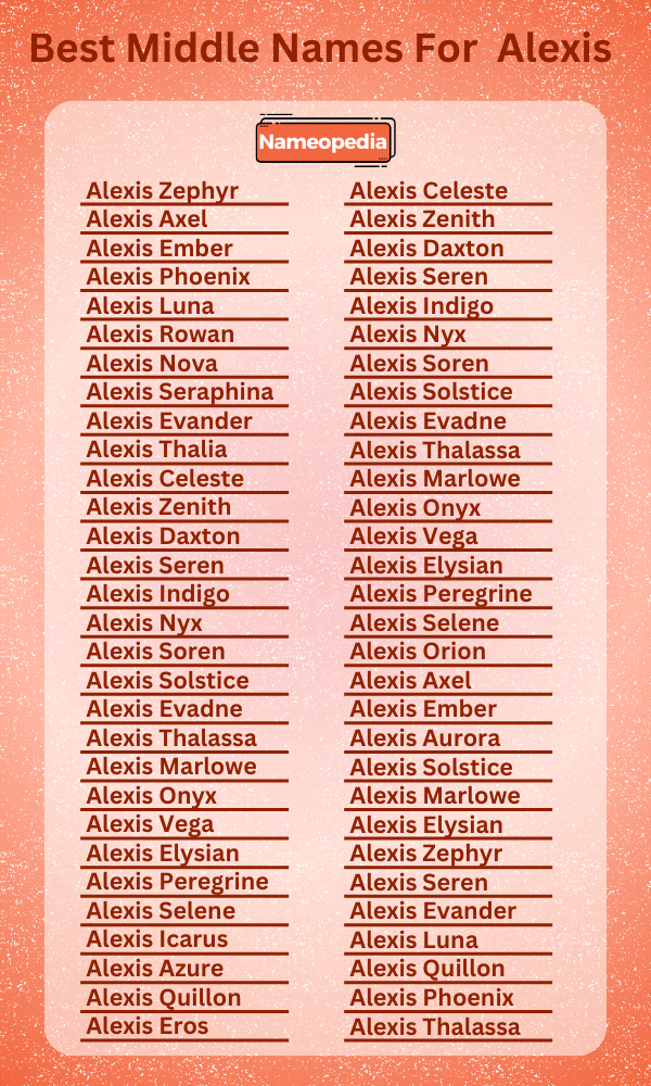Best Middle Names for Alexis