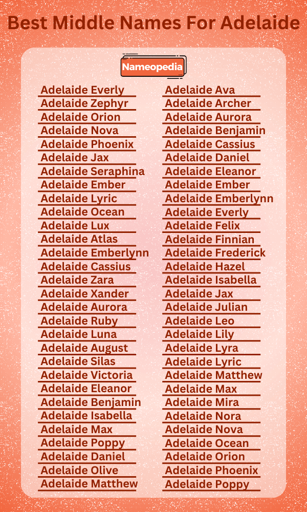 Best Middle Names for Adelaide