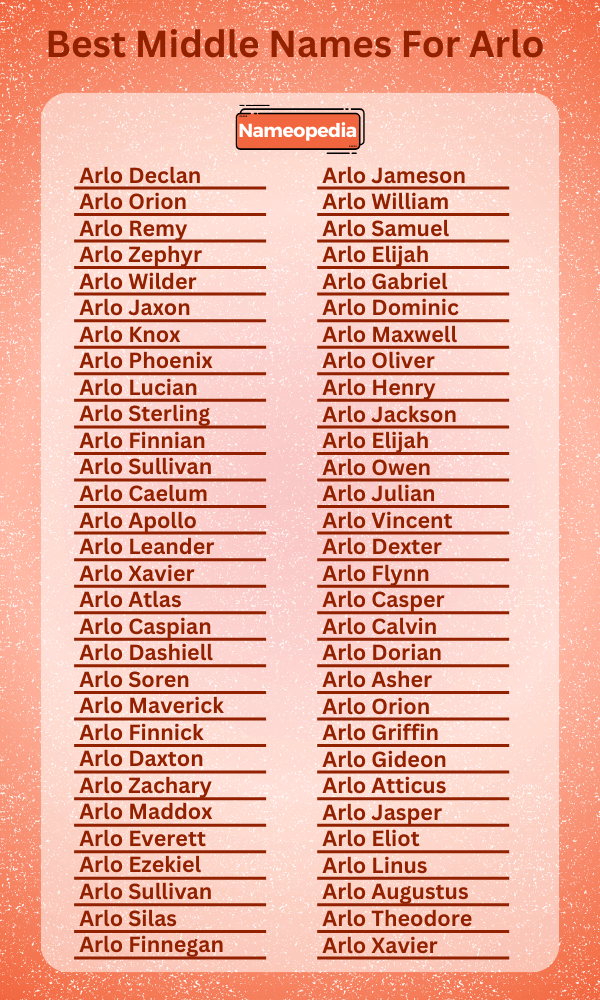 Best Middle Names for Arlo