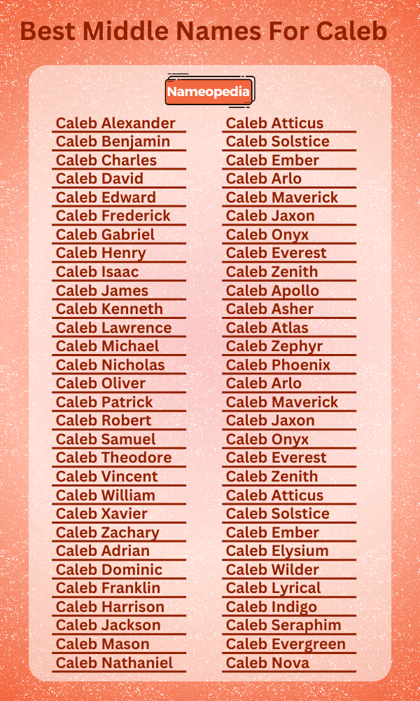 Best Middle Names for Caleb