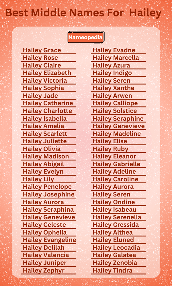 Best Middle Names for Hailey