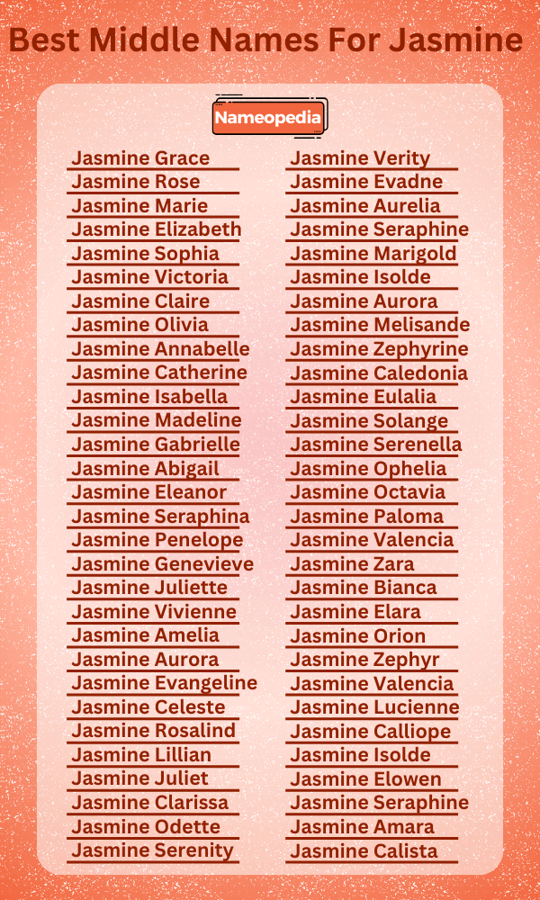 Best Middle Names for Jasmine
