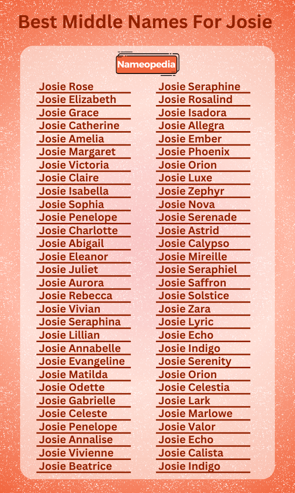 Best Middle Names for Josie