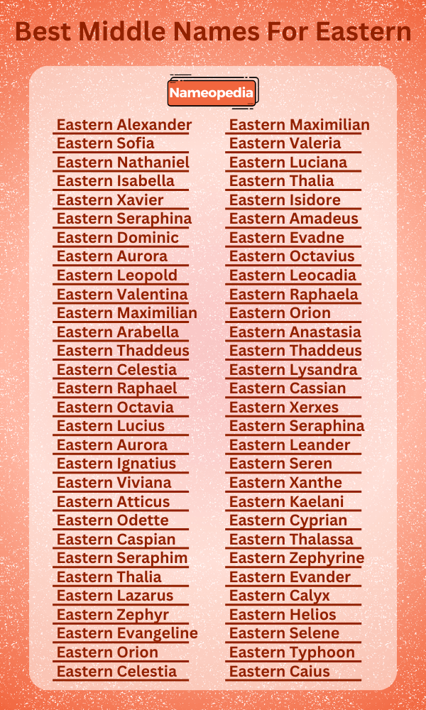 Best Middle Names for Eastern