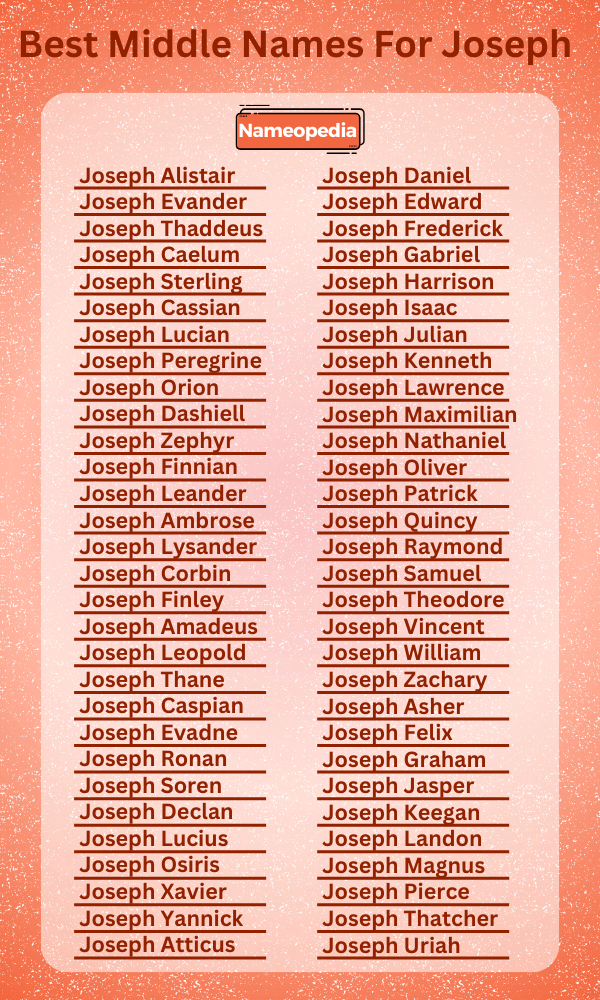 Best Middle Names for Joseph