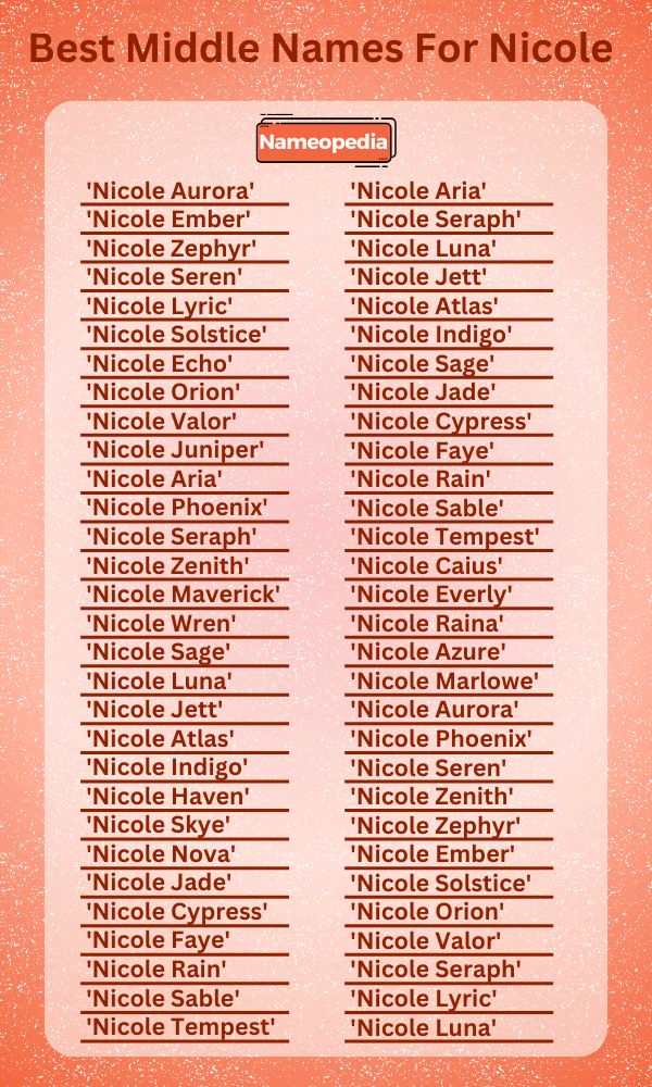 Best Middle Names for Nicole