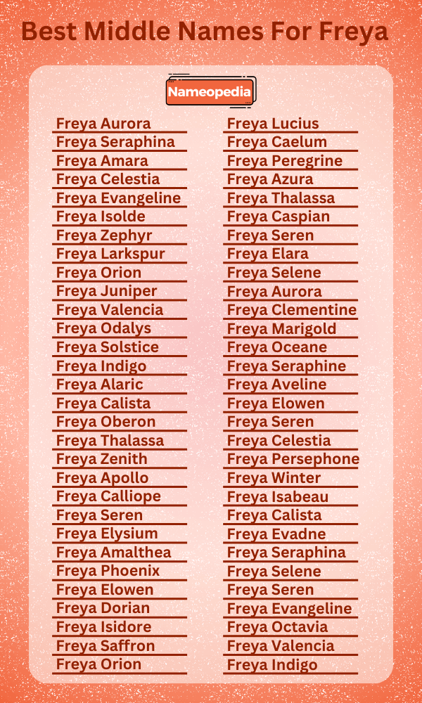 Best Middle Names for Freya
