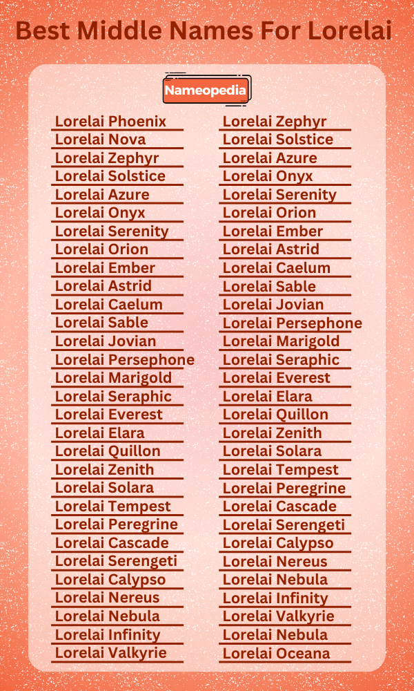 Best Middle Names for Lorelai