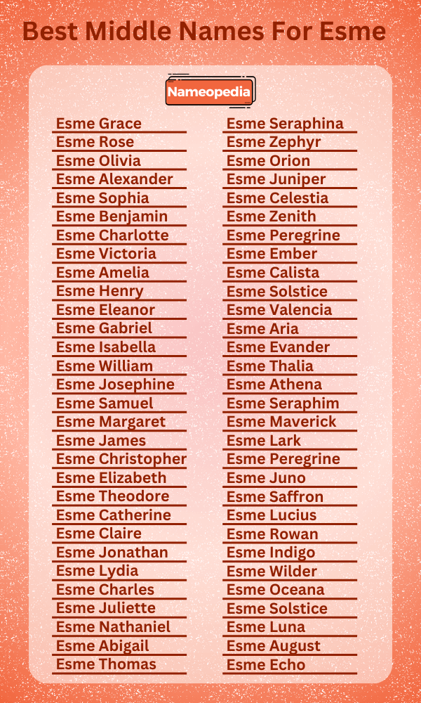 Best Middle Names for Esme