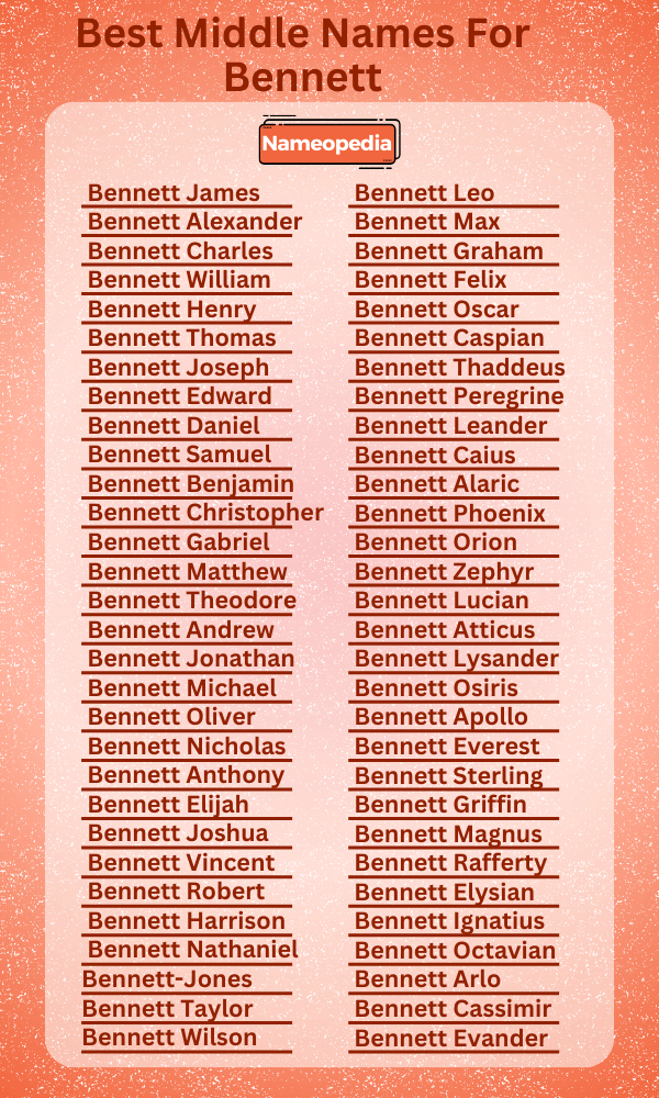 Best Middle Names for Bennett