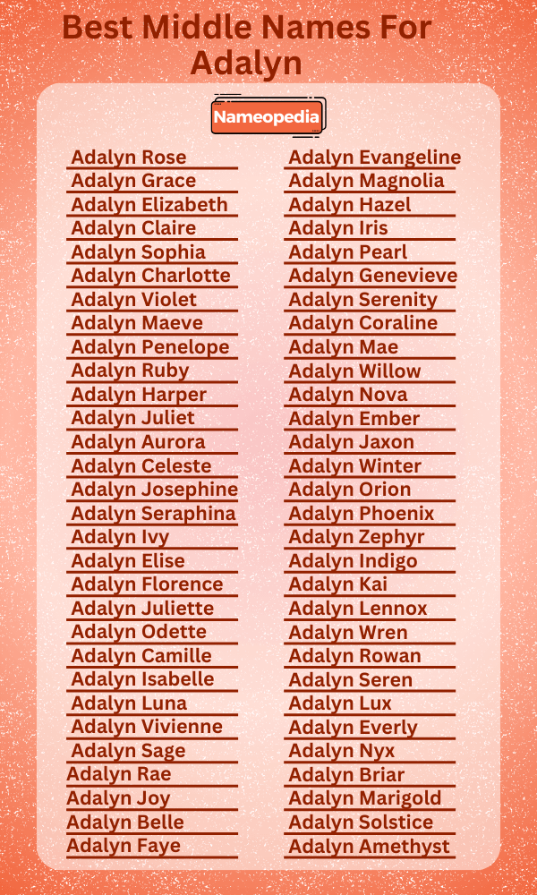Best Middle Names for Adalyn
