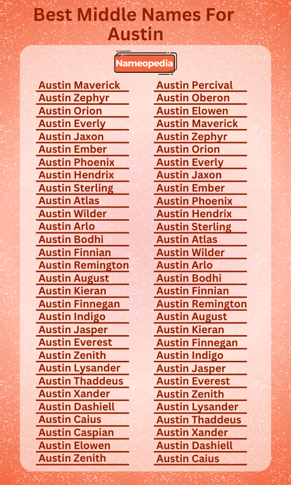 Best Middle Names for Austin