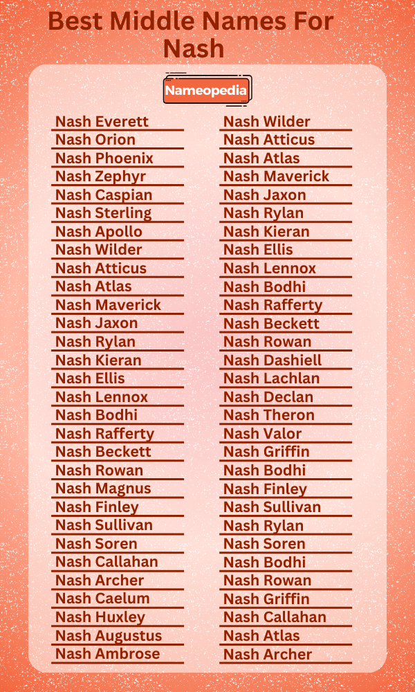 Best Middle Names for Nash