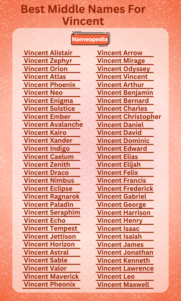 Best Middle Names for Vincent